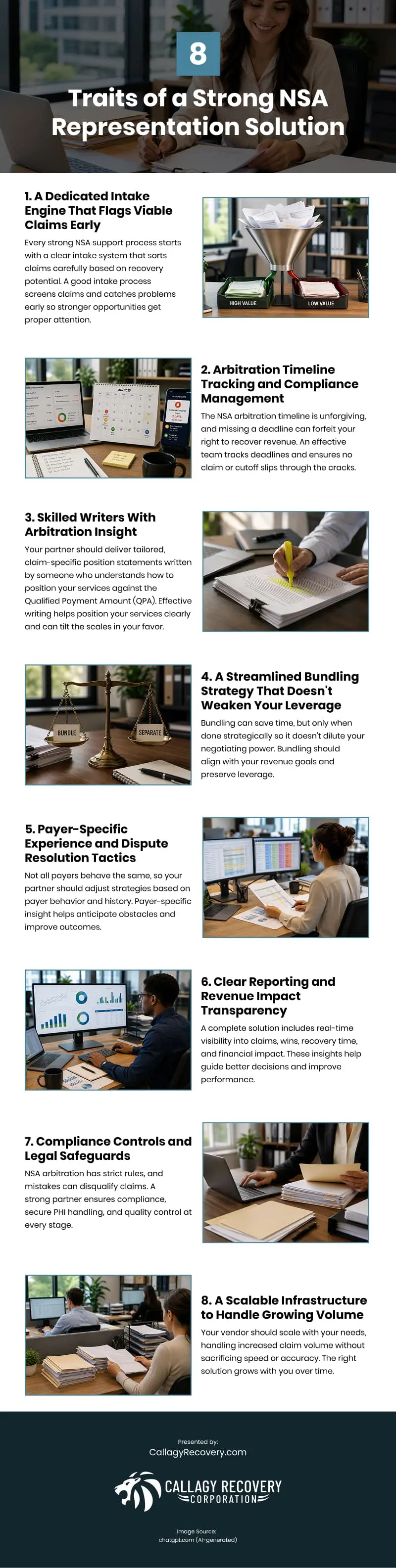 8 Traits of a Strong NSA Representation Solution Infographic 8 Traits of a Strong NSA Representation Solution Infographic