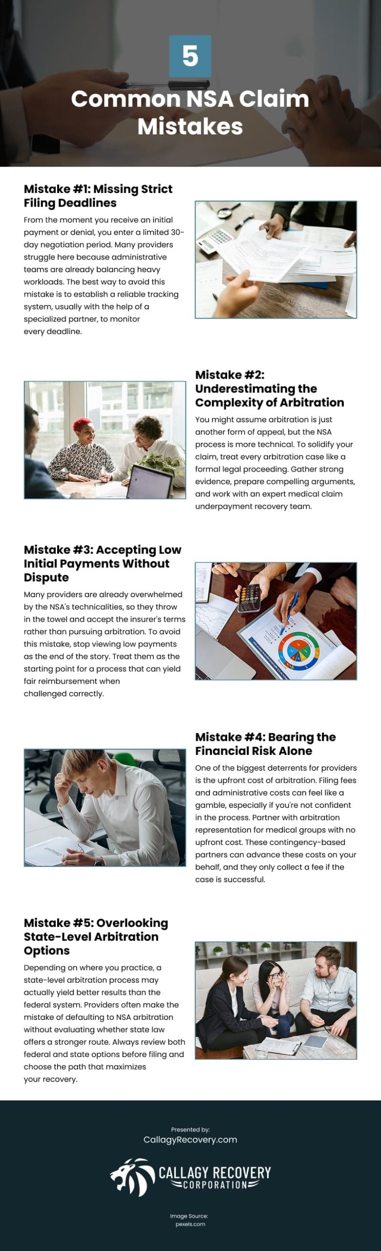 5 Common NSA Claim Mistakes Infographic 5 Common NSA Claim Mistakes Infographic