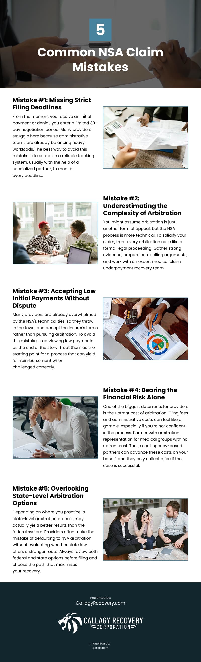 5 Common NSA Claim Mistakes Infographic