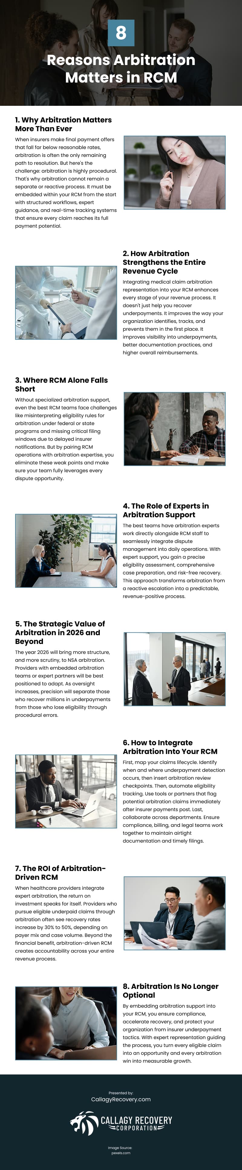 8 Reasons Arbitration Matters in RCM Infographic 8 Reasons Arbitration Matters in RCM Infographic